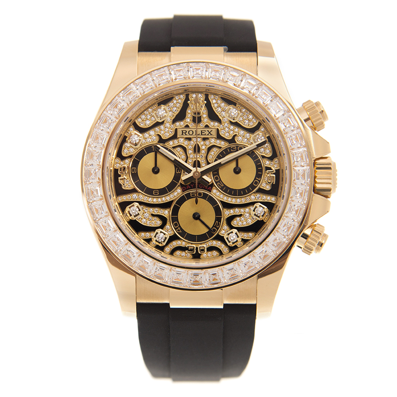 ROLEX 勞力士 迪通拿 DAYTONA 116588TBR-0006/07 老虎面 黃金膠帶