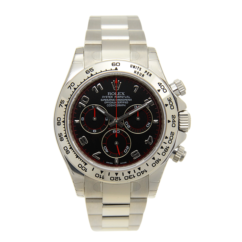 ROLEX 勞力士 迪通拿 DAYTONA 116509BK 白金鋼帶迪通拿黑盤紅針