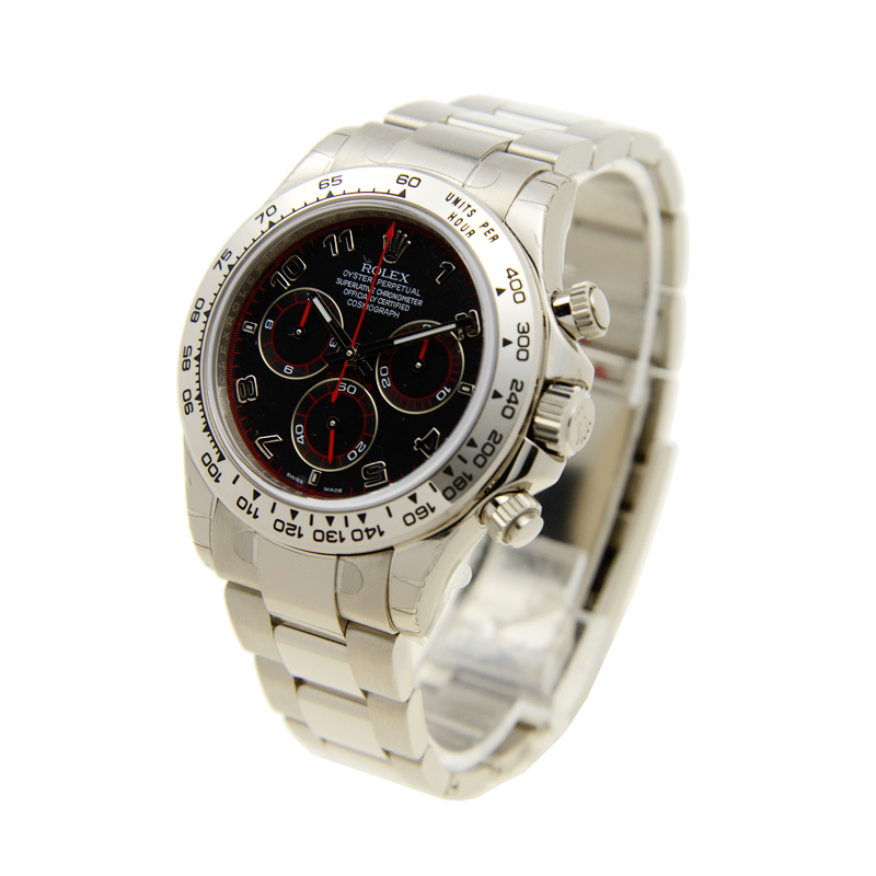 ROLEX 勞力士 迪通拿 DAYTONA 116509BK 白金鋼帶迪通拿黑盤紅針-3