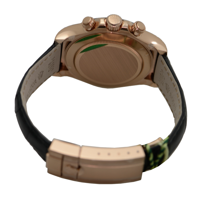 ROLEX 勞力士 迪通拿 DAYTONA 116515LN-0009 玫瑰金黑盤鱷魚皮-3