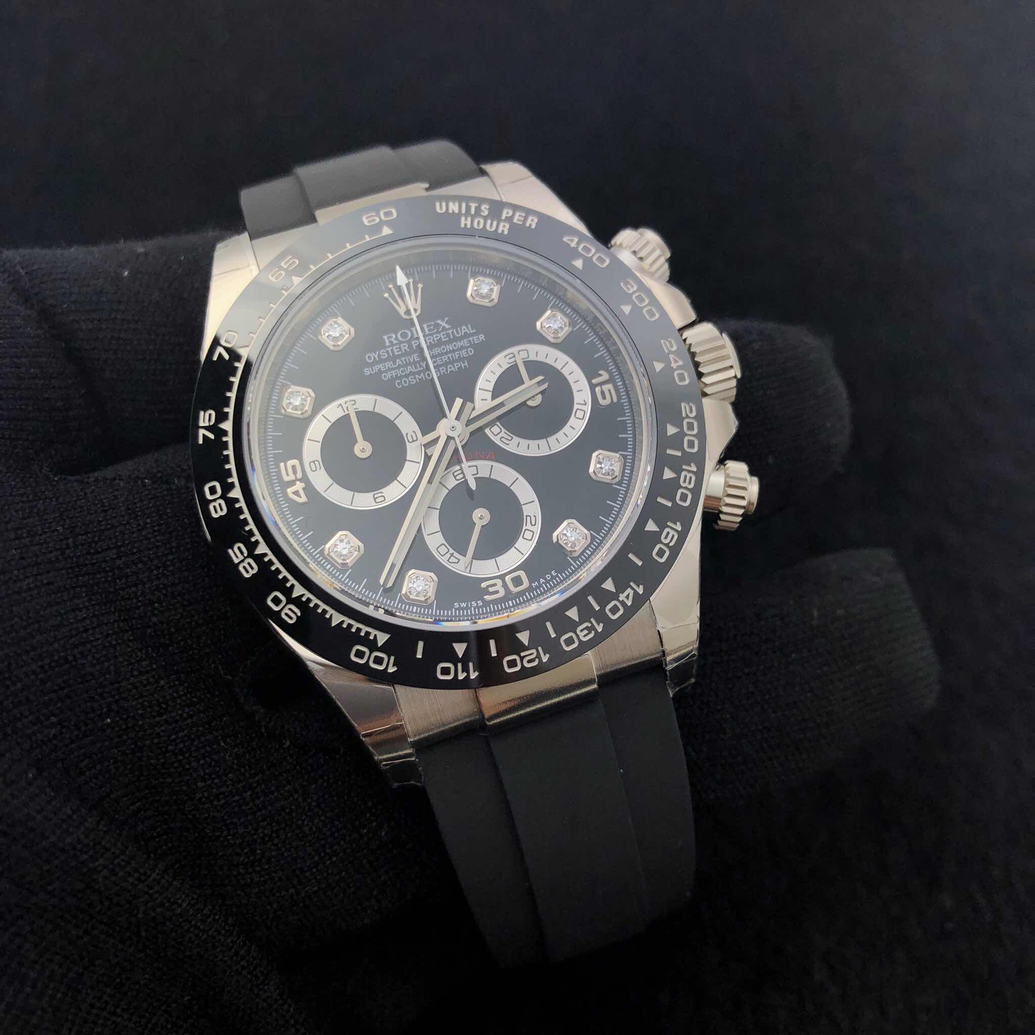 ROLEX 勞力士 迪通拿 DAYTONA 116519G 黑面 鑽字-6
