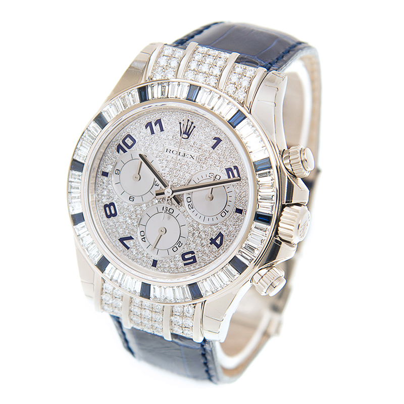 ROLEX 勞力士 迪通拿 DAYTONA 116599TBR 12SA 滿天星藍寶石 白金 鱷魚皮