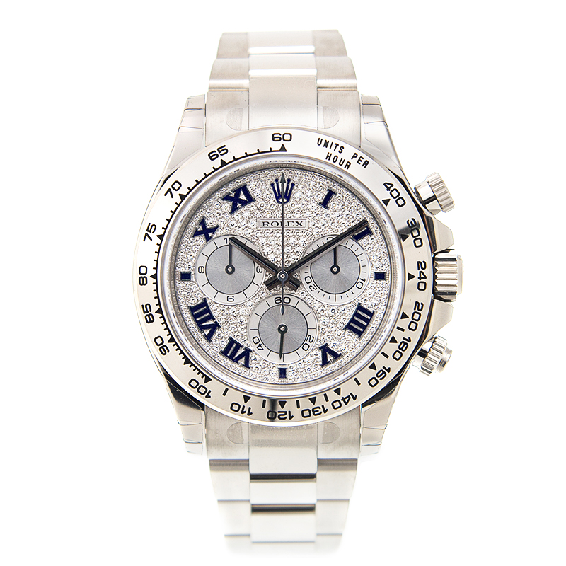 ROLEX 勞力士 迪通拿 DAYTONA 116509-0020 滿天星白金鋼帶