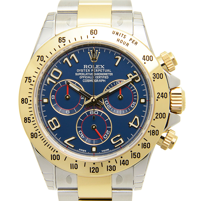 ROLEX 勞力士 迪通拿 DAYTONA 116523 間金 藍面鋼帶-2