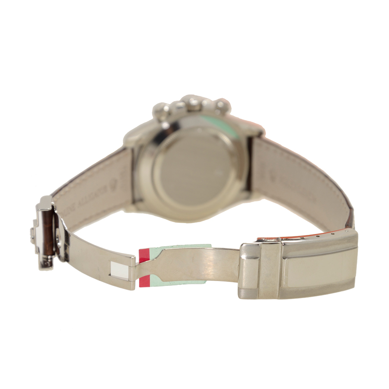 ROLEX 勞力士 迪通拿 DAYTONA 116519G 白金灰盤啡色皮帶-4