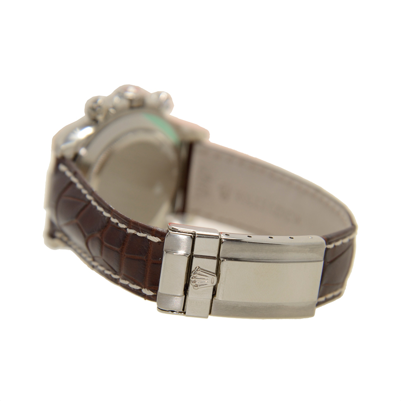 ROLEX 勞力士 迪通拿 DAYTONA 116519G 白金灰盤啡色皮帶-5