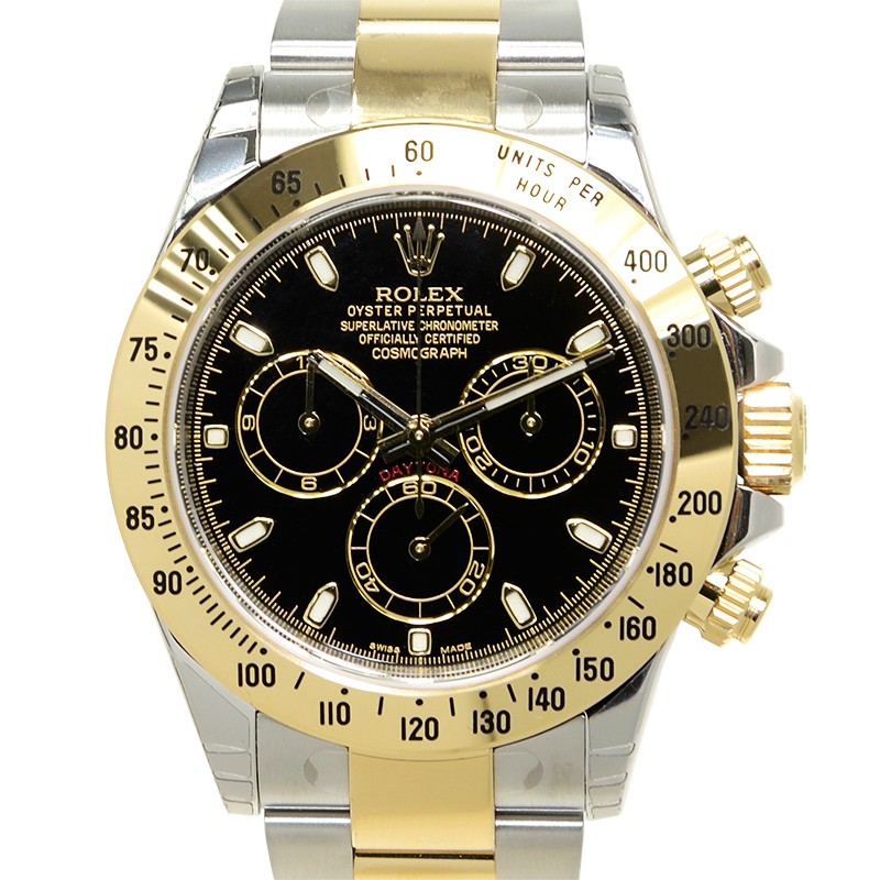 ROLEX 勞力士 迪通拿 DAYTONA 116523 間金黑盤