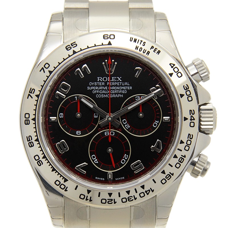 ROLEX 勞力士 迪通拿 DAYTONA 116509BK 白金鋼帶迪通拿黑盤紅針