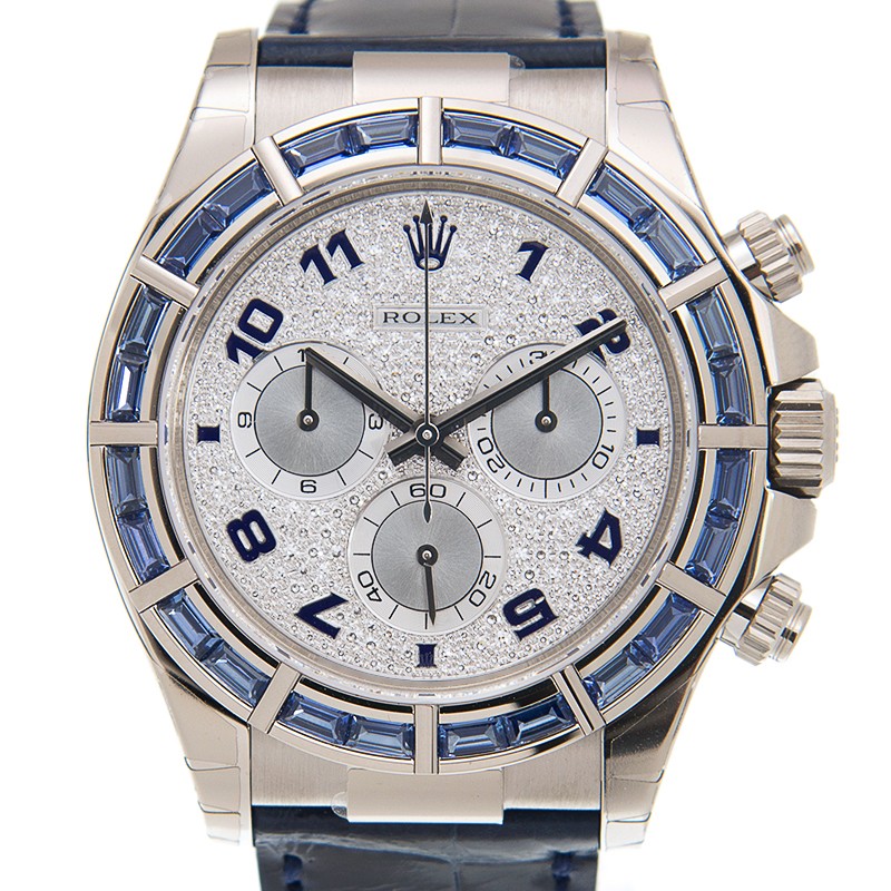 ROLEX 勞力士 迪通拿 DAYTONA 116589 滿天星藍寶石 白金 鱷魚皮