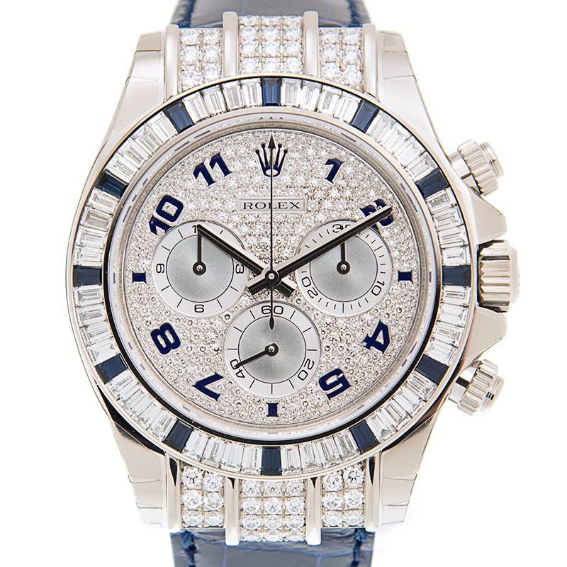 ROLEX 勞力士 迪通拿 DAYTONA 116599TBR 12SA 滿天星藍寶石 白金 鱷魚皮