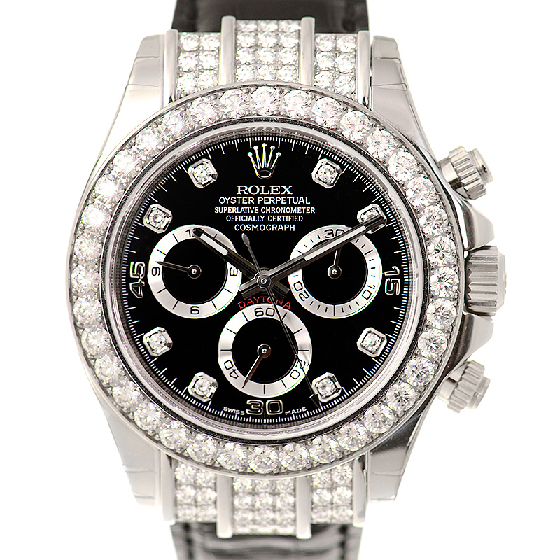 ROLEX 勞力士 迪通拿 DAYTONA 116599RBR-BK8DIA  鑽圈鑽刻 黑盤鱷魚皮帶-2
