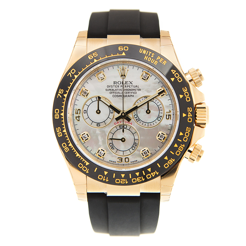 ROLEX 勞力士 迪通拿 DAYTONA 116518 鑽刻金迪 貝母面膠帶