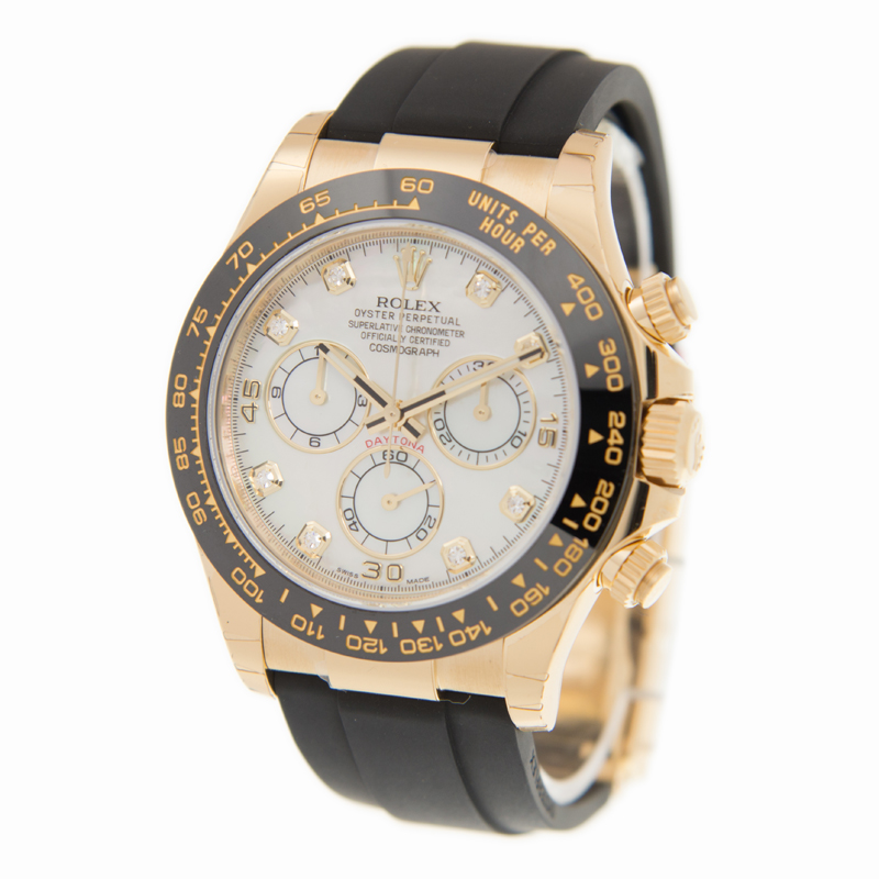 ROLEX 勞力士 迪通拿 DAYTONA 116518 鑽刻金迪 貝母面膠帶-3
