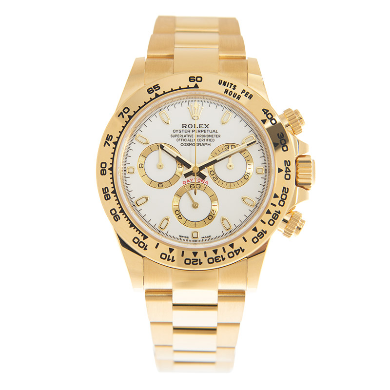 ROLEX 勞力士 迪通拿 DAYTONA 116508-0001 金勞 白面鋼帶