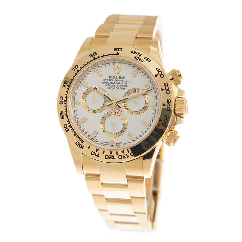 ROLEX 勞力士 迪通拿 DAYTONA 116508-0001 金勞 白面鋼帶-3