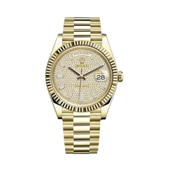 全新 ROLEX 勞力士 星期日曆型 DAY-DATE 228238-0054 滿鑽 黃金 鑽石