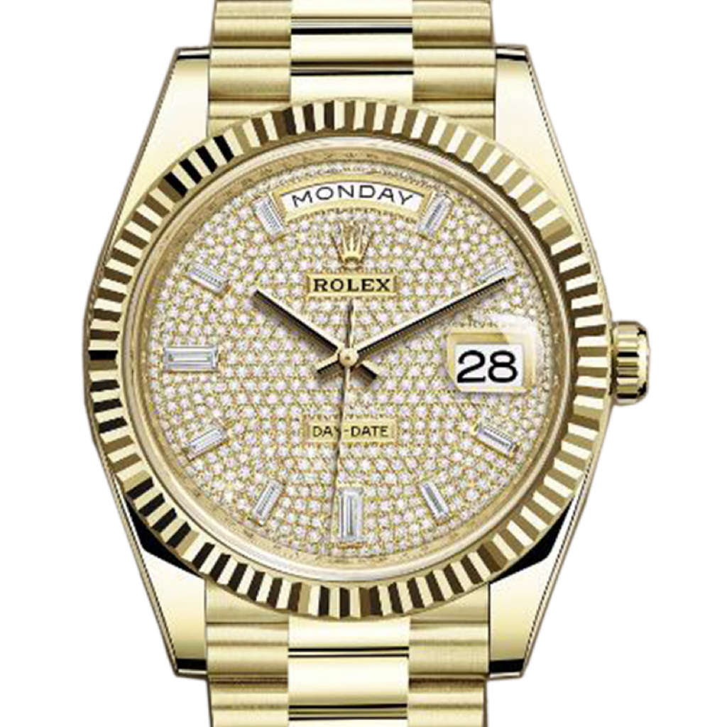 全新 ROLEX 勞力士 星期日曆型 DAY-DATE 228238-0054 滿鑽 黃金 鑽石-2