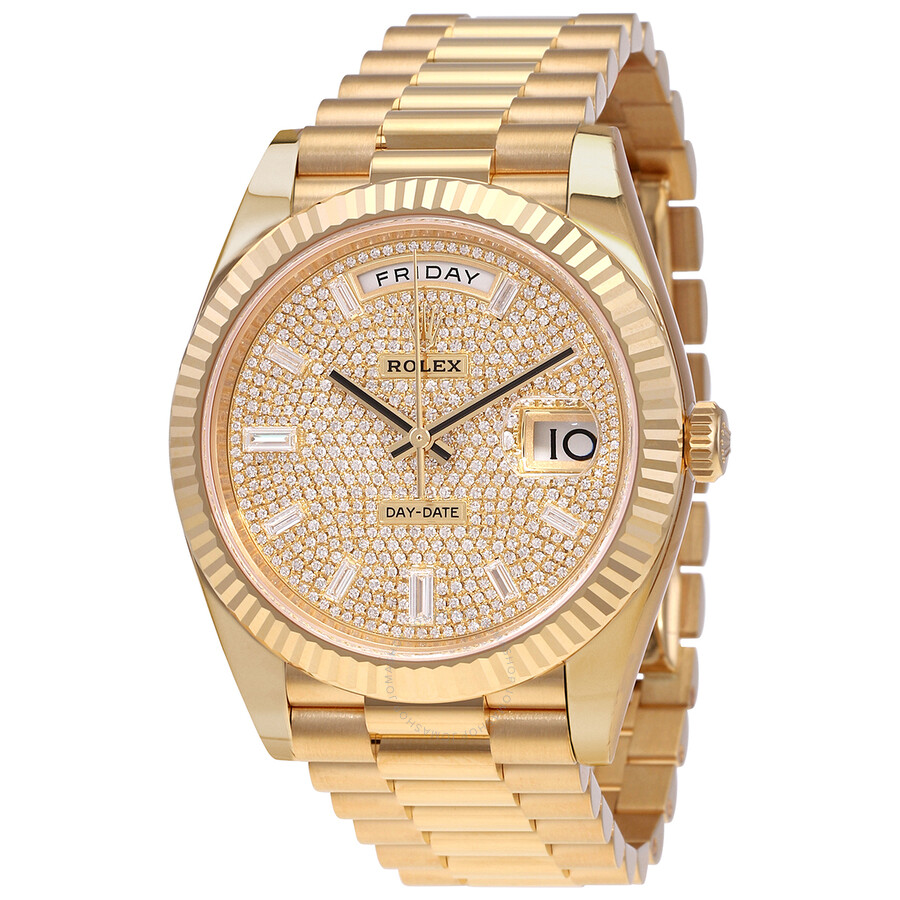全新 ROLEX 勞力士 星期日曆型 DAY-DATE 228238-0054 滿鑽 黃金 鑽石-3