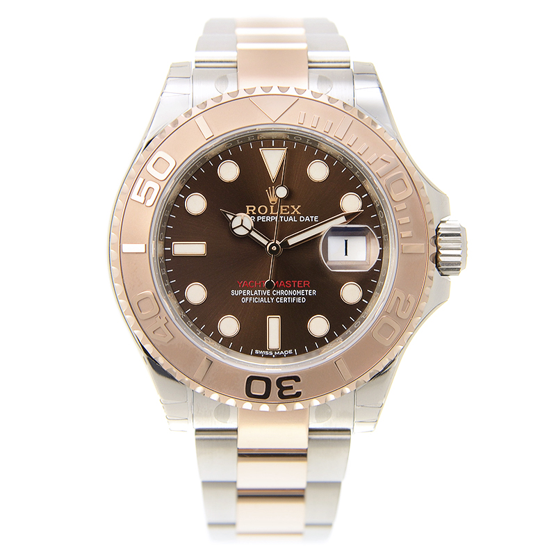 ROLEX 勞力士 遊艇名仕型 YACHT MASTER 116621BR_O 暗金之魅 咖啡 巧克力面 間金