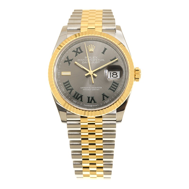 ROLEX 勞力士 恒動日誌型 DATEJUST 126233-0035 溫布頓風格 綠蘿 綠羅馬數字 石板灰色