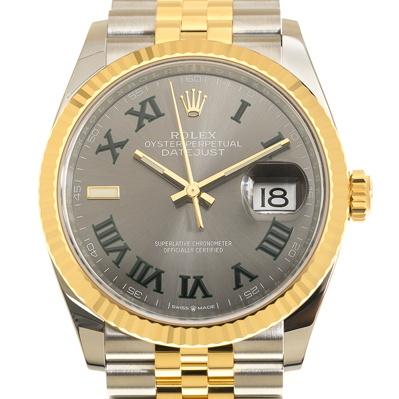 ROLEX 勞力士 恒動日誌型 DATEJUST 126233-0035 溫布頓風格 綠蘿 綠羅馬數字 石板灰色-2